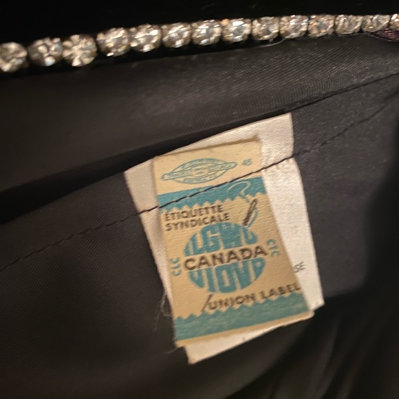 1980s Velvet Black Dress - Picture 3 of 7